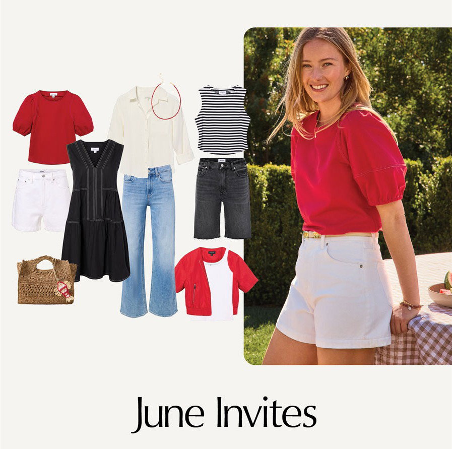 June Invites. Cutouts of themebox looks.