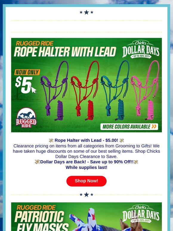 Rope Halter & Lead $5 💸 Dollar Day$ Deal