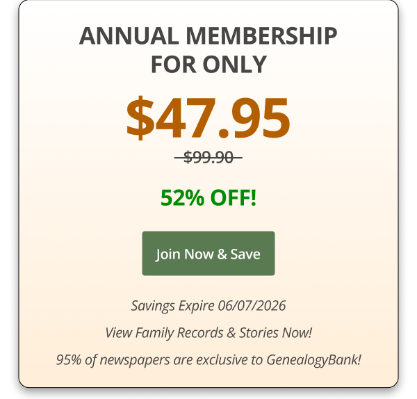 ANNUAL MEMBERSHIP FOR ONLY $47.95