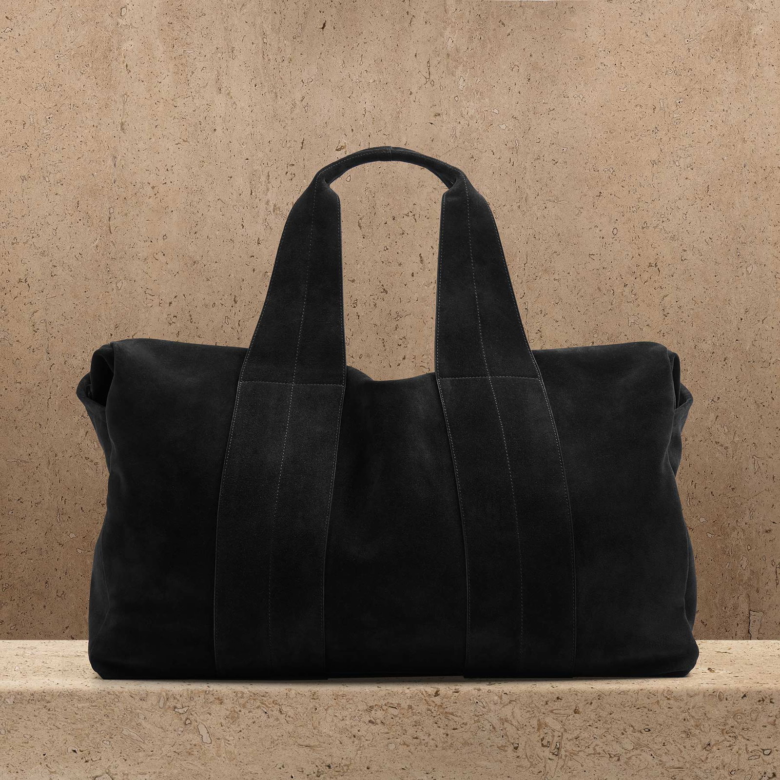 Image of Suede Montecito Weekend Bag - Black