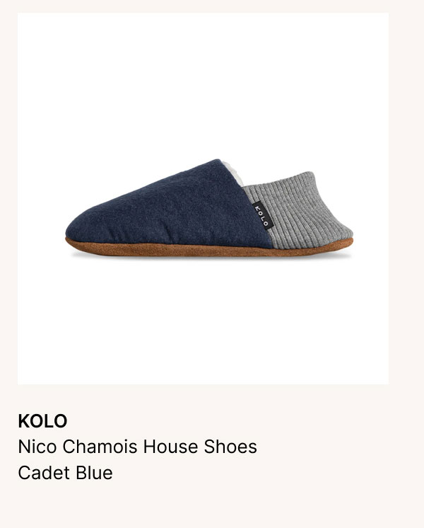 KOLO Nico Chamois House Shoes Cadet Blue