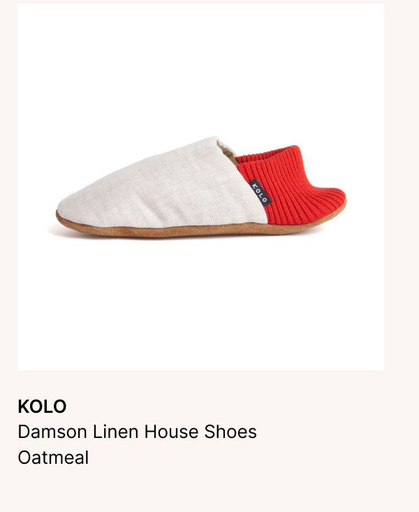 KOLO Damson Linen House Shoes Oatmeal