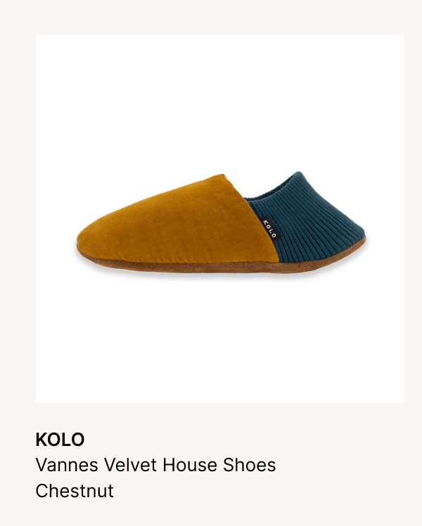 KOLO Vannes Velvet House Shoes Chestnut