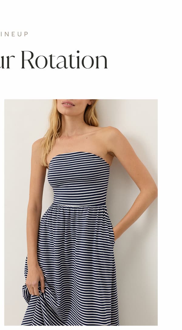 Organic Fit & Flare Strapless Dress