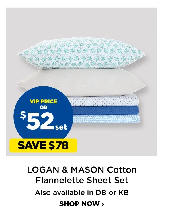 Logan & Mason Cotton Flannelette Sheet Set