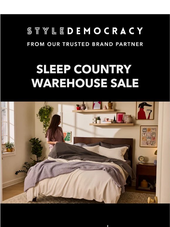 Sleep Country Warehouse Sale: Starts Tomorrow