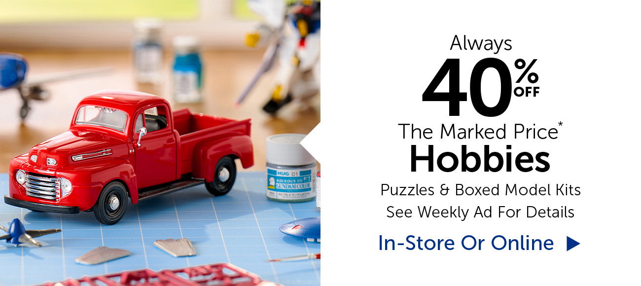 Always 40% Off The Marked Price - Hobbies - Select Categories