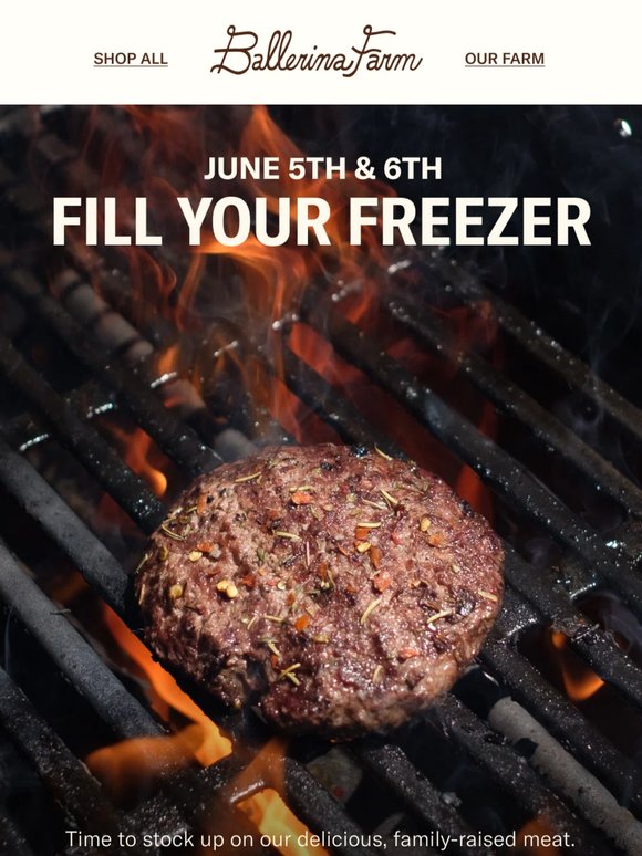 Time to Stock up Your Freezer