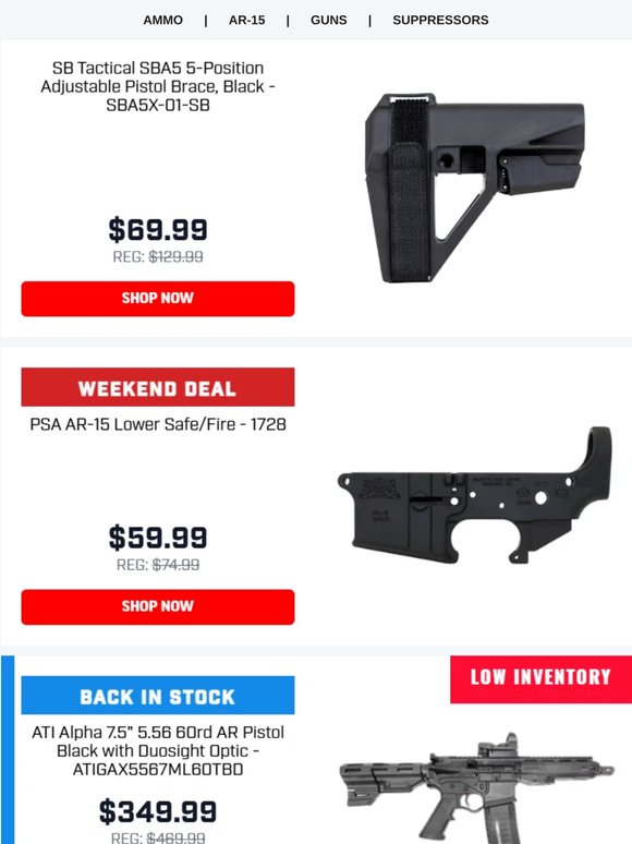 Upgrade Your Build: SB Tactical SBA5 Brace For $69.99!