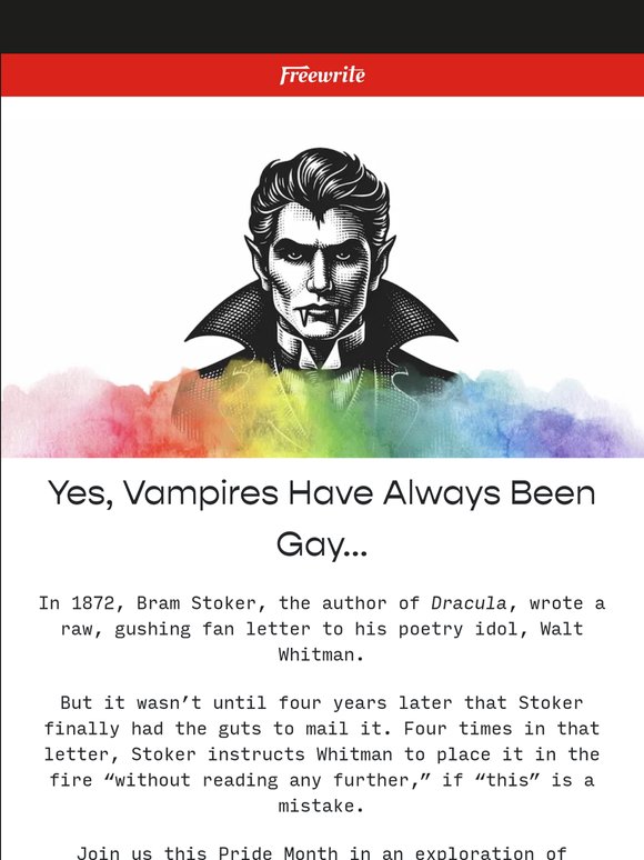 Vampire Mythology Meets Pride Month 🧛🏳️‍🌈