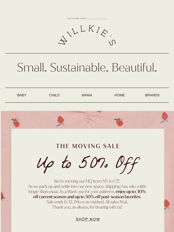 Moving Sale: Up to 50% Off!