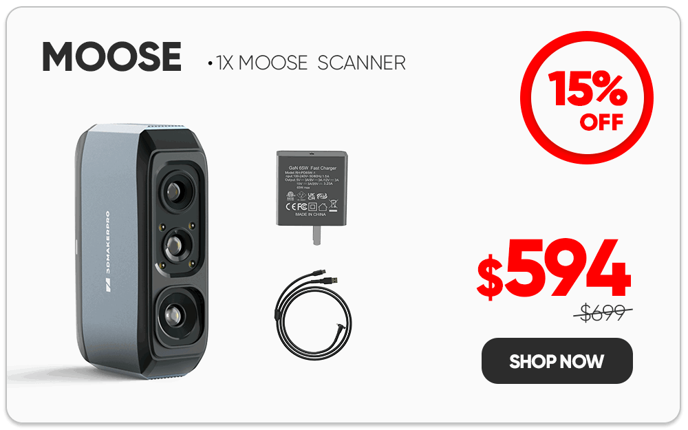 Moose 3d scanner 2026 3DMakerpro flash sale