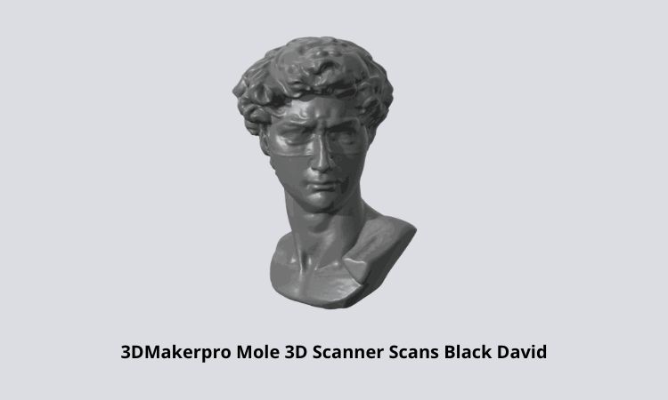 3DMakerpro Mole 3D Scanner Scans Black David