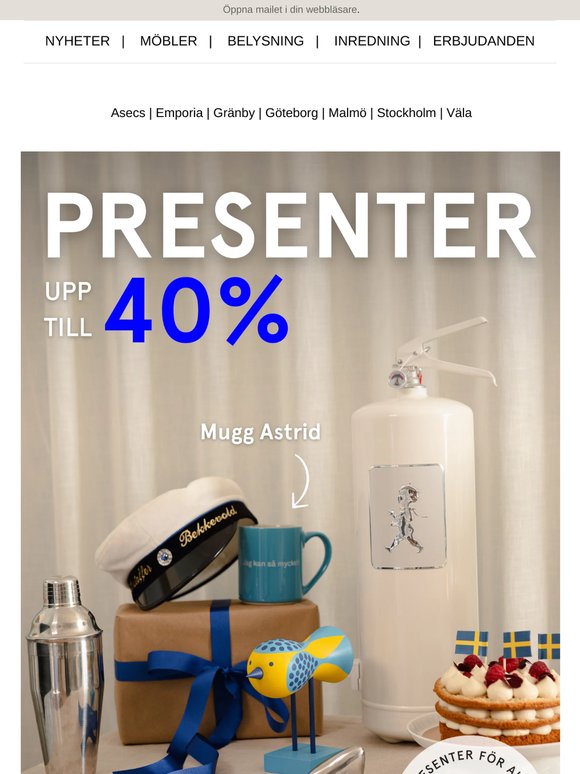 Ännu fler presenter upp till 40% 💝