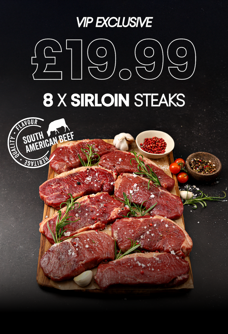8 x Sirloin Steaks for £19.99