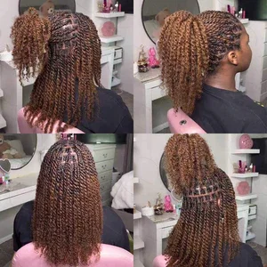Image of Member Sale Buy 5 Get 3 Free|Auburn Brown Color Afro Kinky Bulk Human Hair