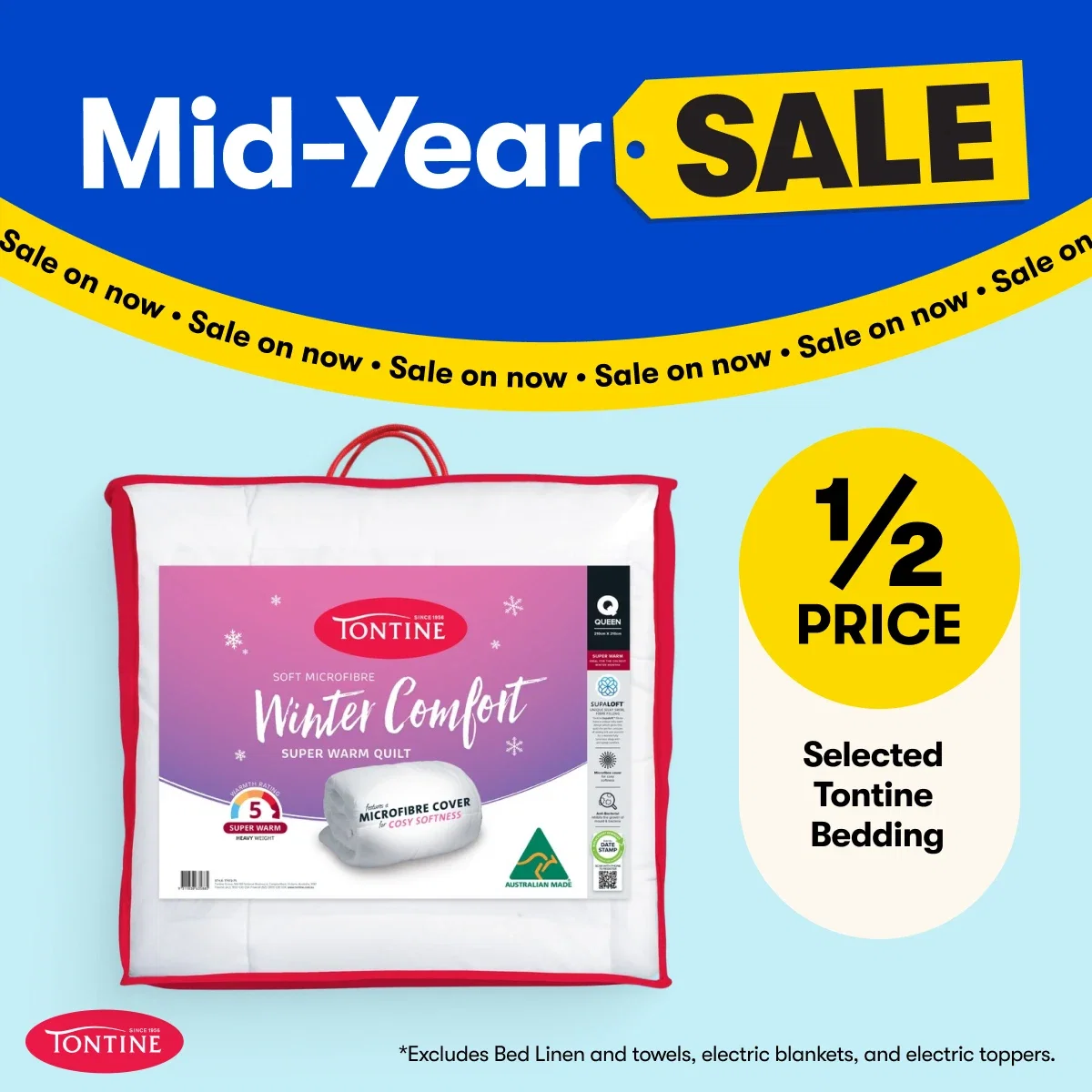1/2 PRICE selected Tontine Bedding