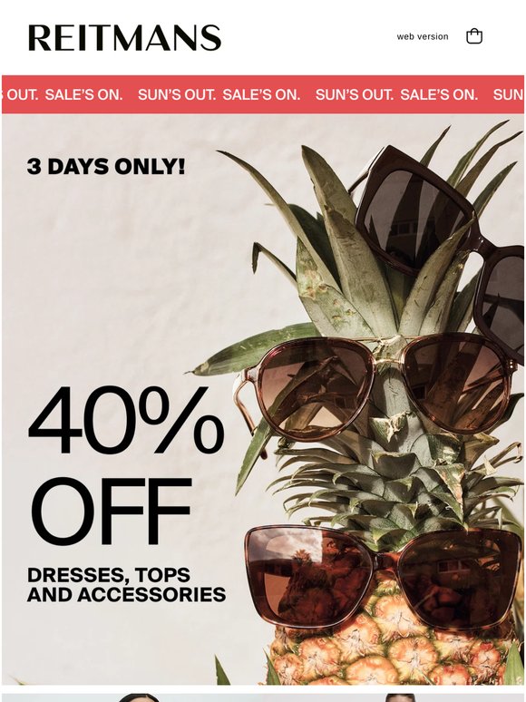 Sunny, Summery & 40% Off