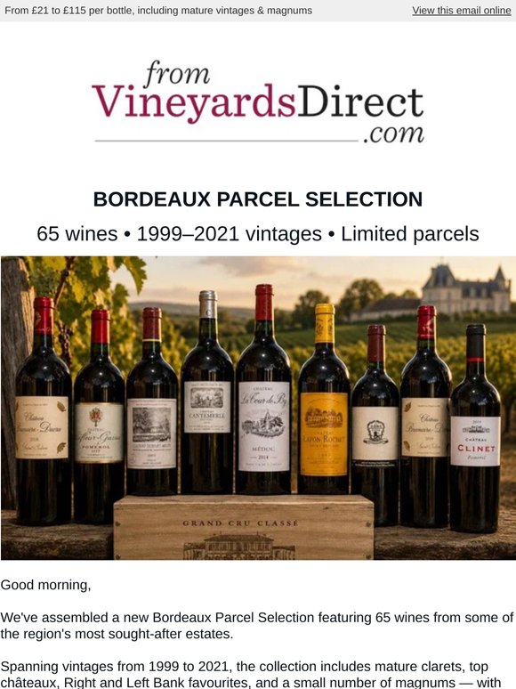 Limited Bordeaux Parcels — 65 wines from 1999–2021