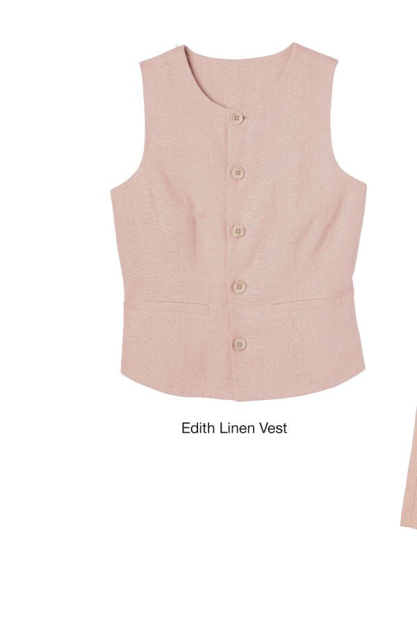 Shop Edith Linen Vest