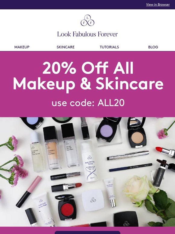 3 More Days: Get 20% Off All Makeup & Skincare