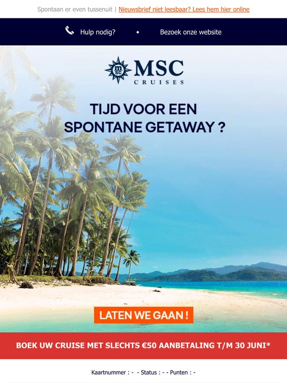 —, tijd om er even tussenuit te gaan, 7 nachten vanaf €459