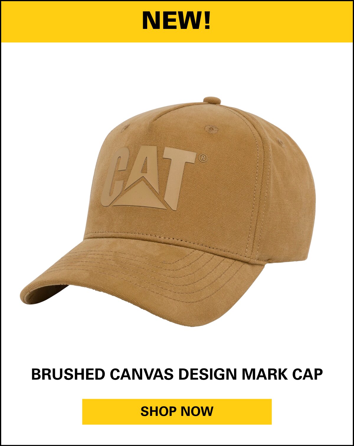 BRUSHED CANVAS DESIGN MARK CAP
