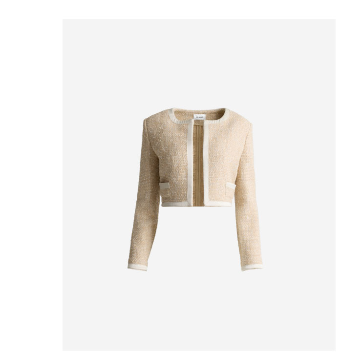 Carrie Jacket In Satin Framed Arcadia Tweed