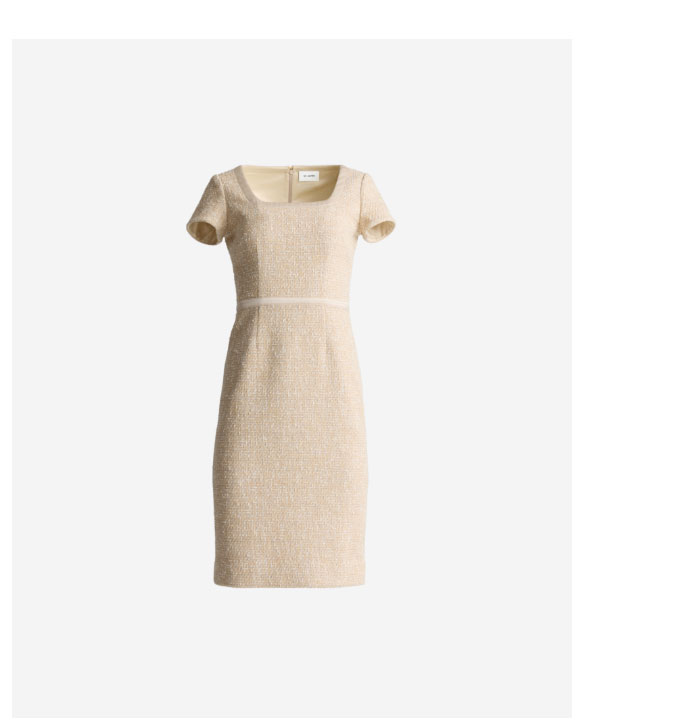 Linda Dress In Satin Framed Arcadia Tweed