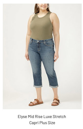 Elyse Mid Rise Luxe Stretch Capri Plus Size