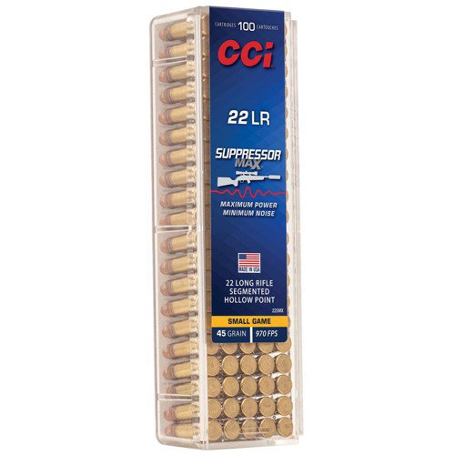 CCI Suppressor Max 22 LR 45 Grain 970 FPS 100rd