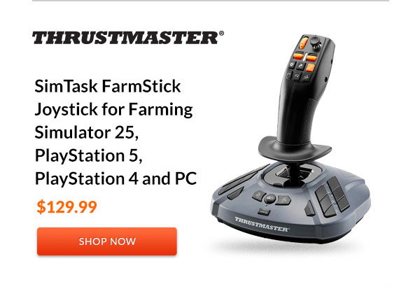 Thrustmaster SimTask FarmStick Joystick for Farming Simulator 25, PlayStation 5, PlayStation 4 and PC