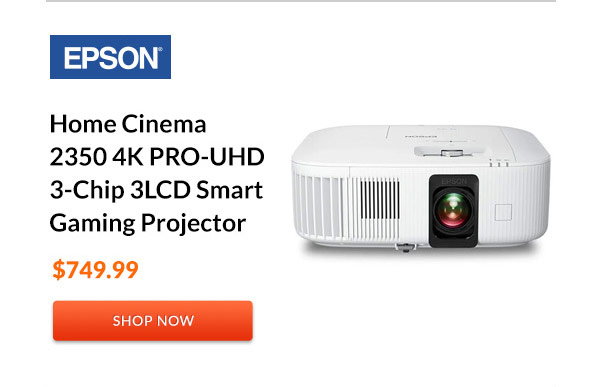 Epson Home Cinema 2350 4K PRO-UHD 3-Chip 3LCD Smart Gaming Projector