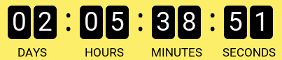 Time counting down to midnight 5th June