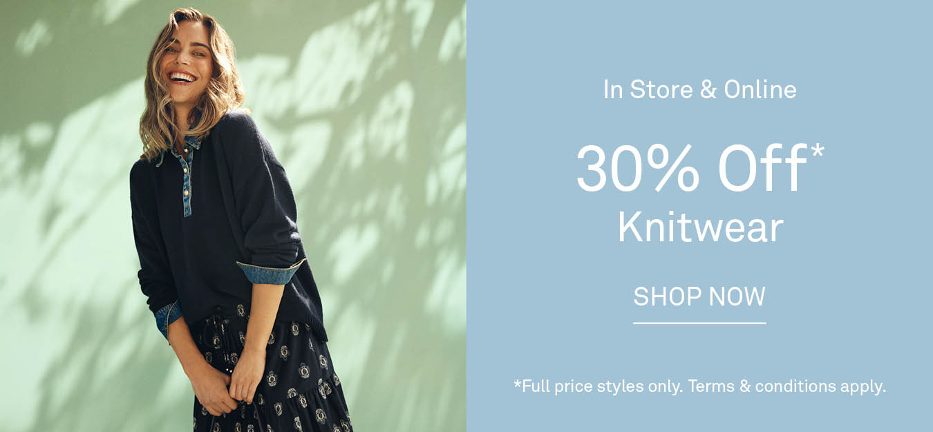 30% Off Knitwear