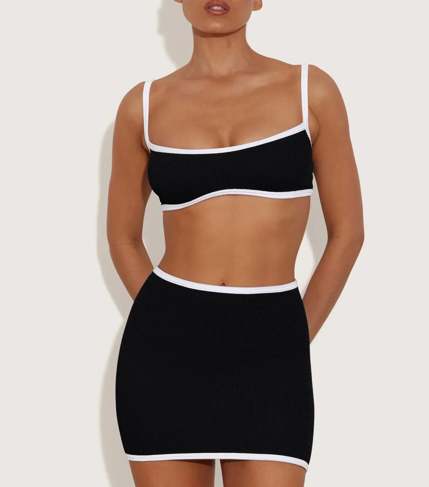 Image of  Swimskirt Bottom - Black/White