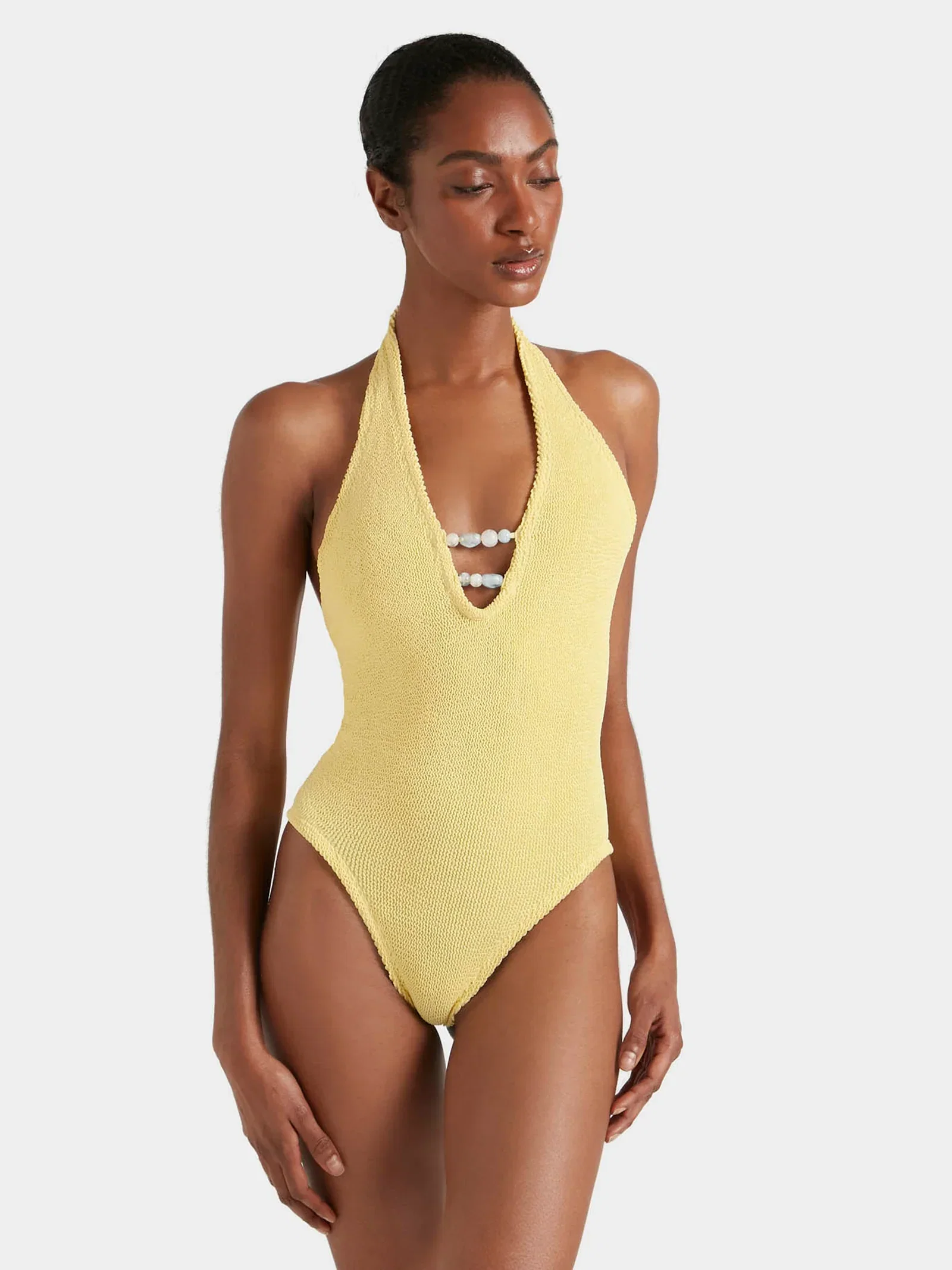 Image of Adriana Beaded Swim - Butter