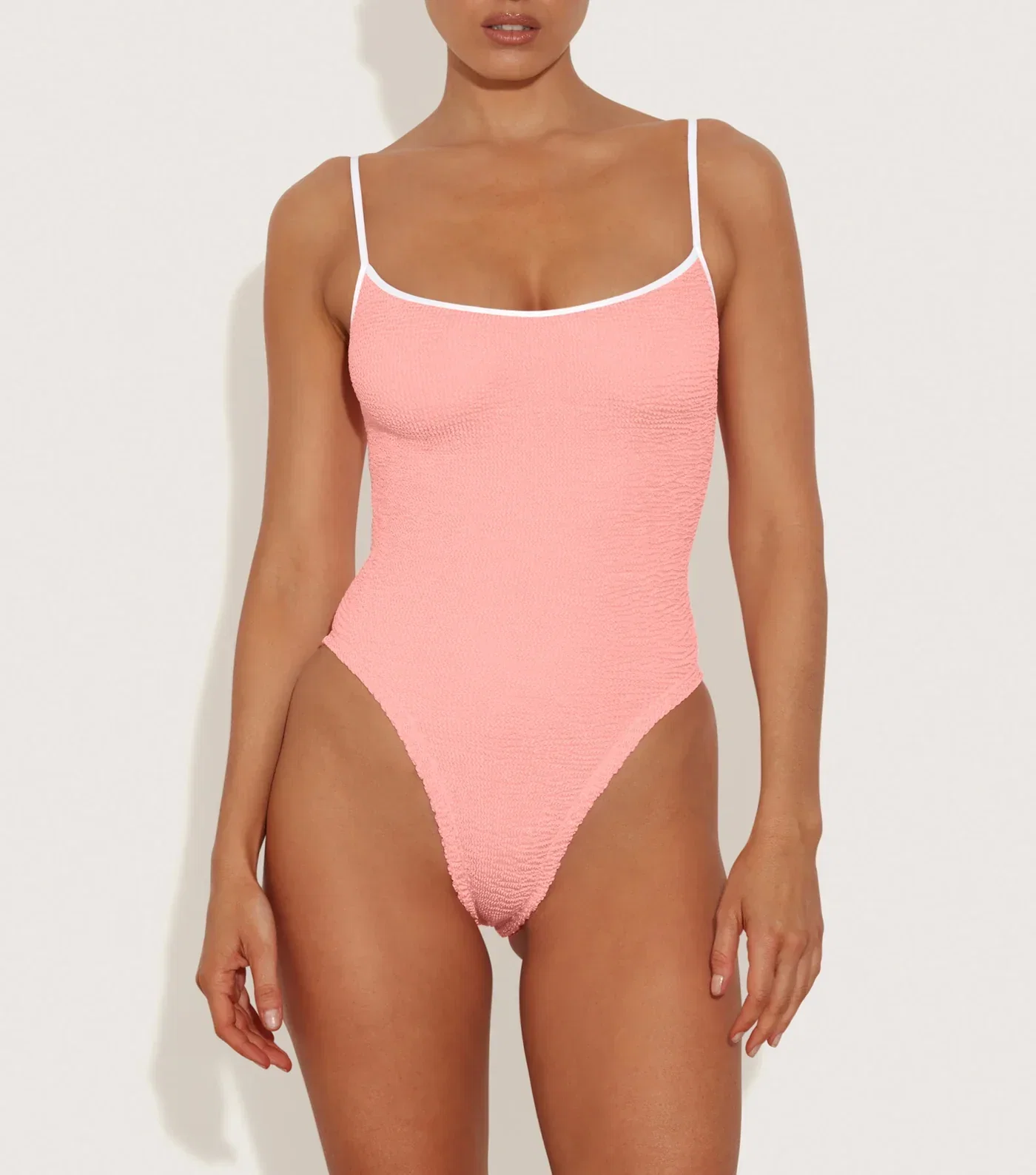 Image of  Pamela Swim Contrast - Peach/White