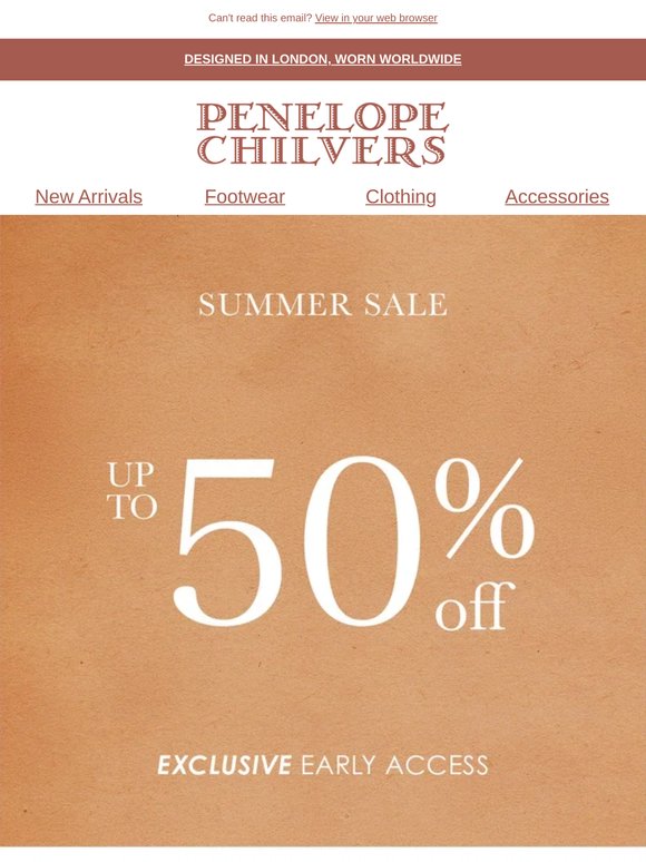 Exclusive Sale Access | Up to 50% Off