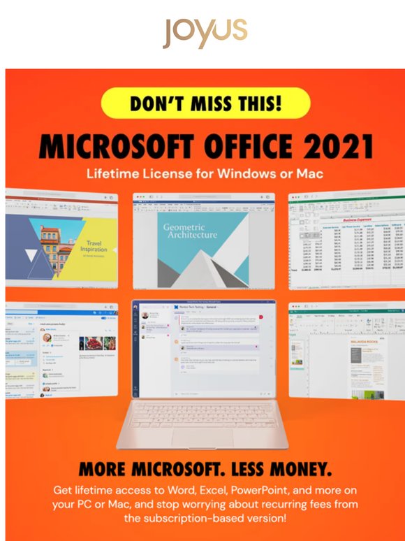 Pay Once, Yours Forever — Incredible Deal on Microsoft Office 2021!