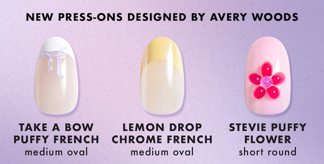 (IMAGE OF AVERY WOODS X OLIVE&JUNE PRESS-ONS) NO BAD NAIL DAYS! NEW MANIS DESIGNED BY AVERY | JOIN THE WAITLIST