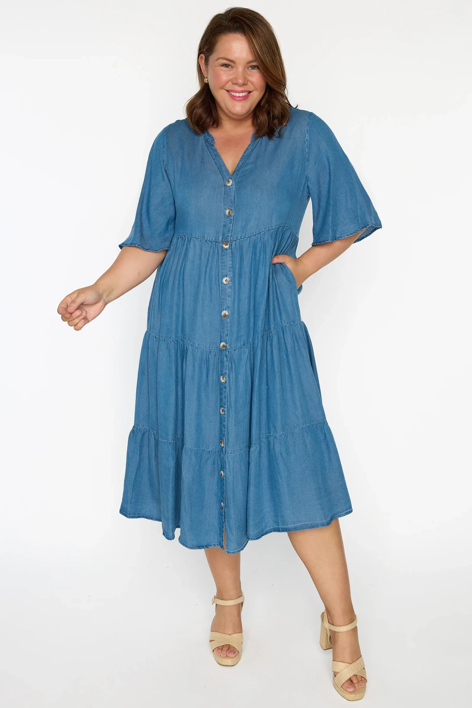 Image of Erin Chambray Dress