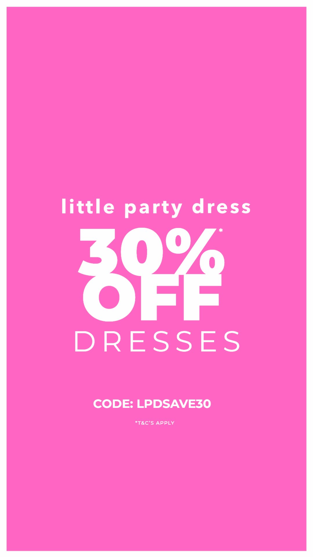 Long Weekend SALE! - 30% Off Storewide (Code: LPDSAVE30)