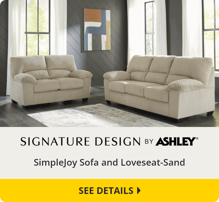 Signature Design by Ashley SimpleJoy Sofa and Loveseat-Sand