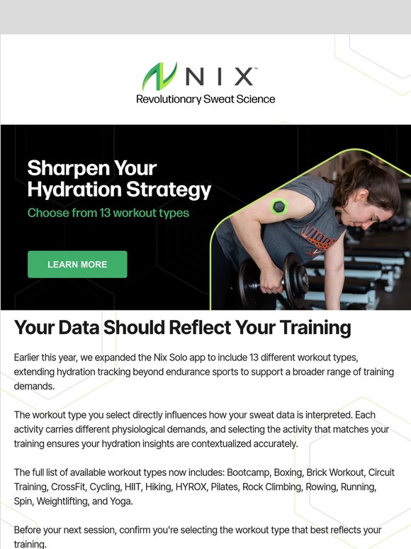 Log a New Type of Workout in Nix Solo
