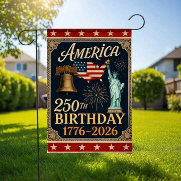 1776-2026 USA 250th Anniversary Garden Flag Commemorative