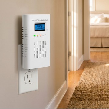 2-Pack Plug-In Carbon Monoxide & Natural Gas Detector – Dual CO and Gas Alarm for Home