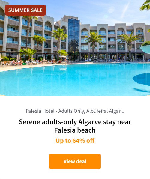Serene adults-only Algarve stay near Falesia beach