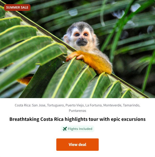 Breathtaking Costa Rica highlights tour with epic excursions