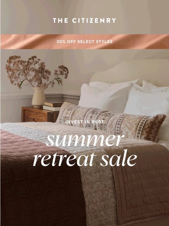 The Summer Retreat Sale is live